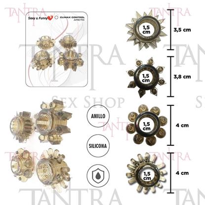 Kit de 4 anillos peneanos de silicona